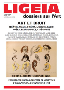 Art et bruit. Théâtre, magie, cinéma, musique, radio, opéra, performance, ciné-danse