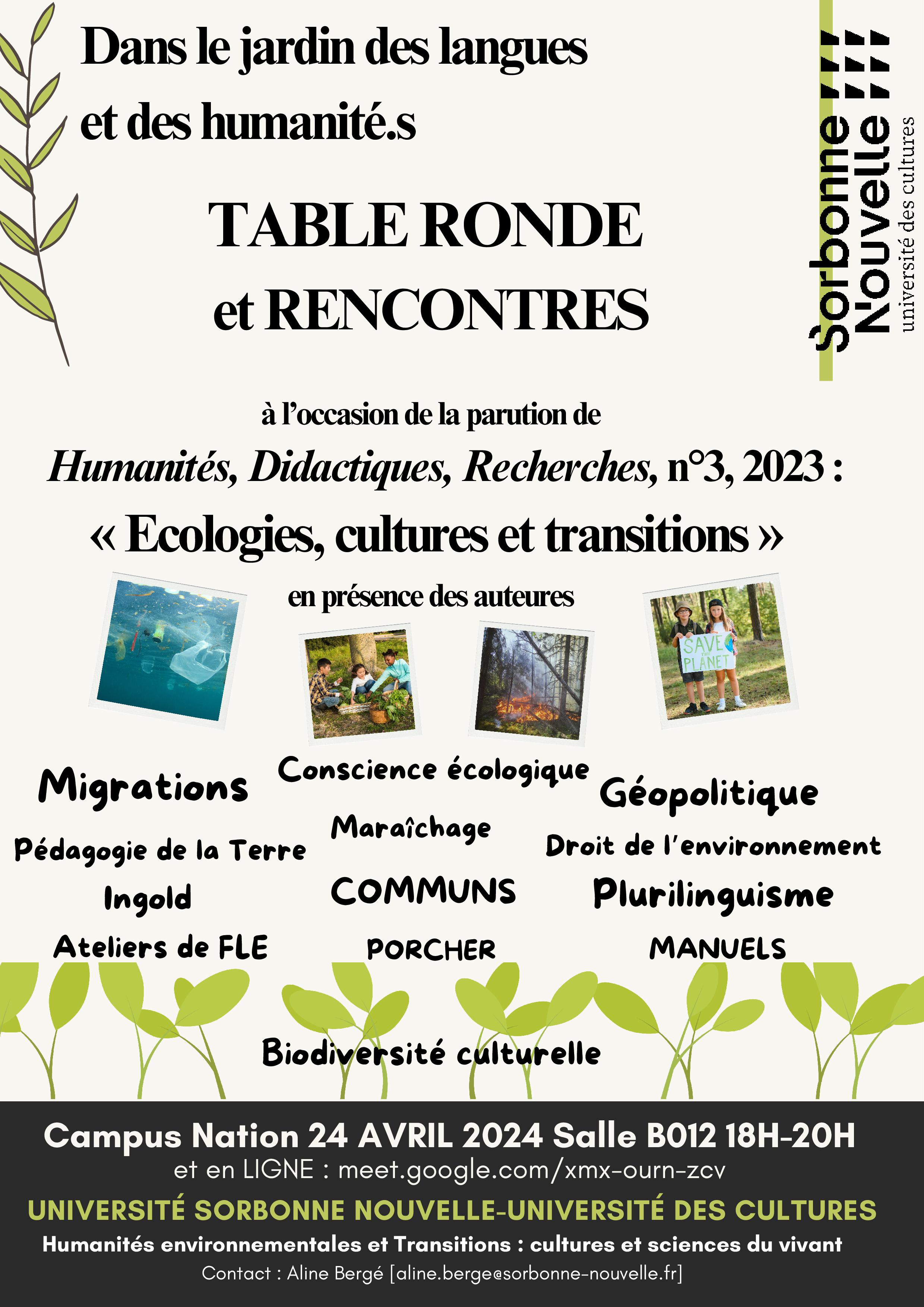 Dans le jardin des langues et des humanité.s