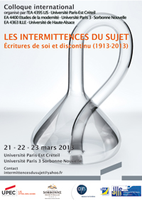 Les Intermittences du sujet : écritures de soi et discontinu (1913-2013)