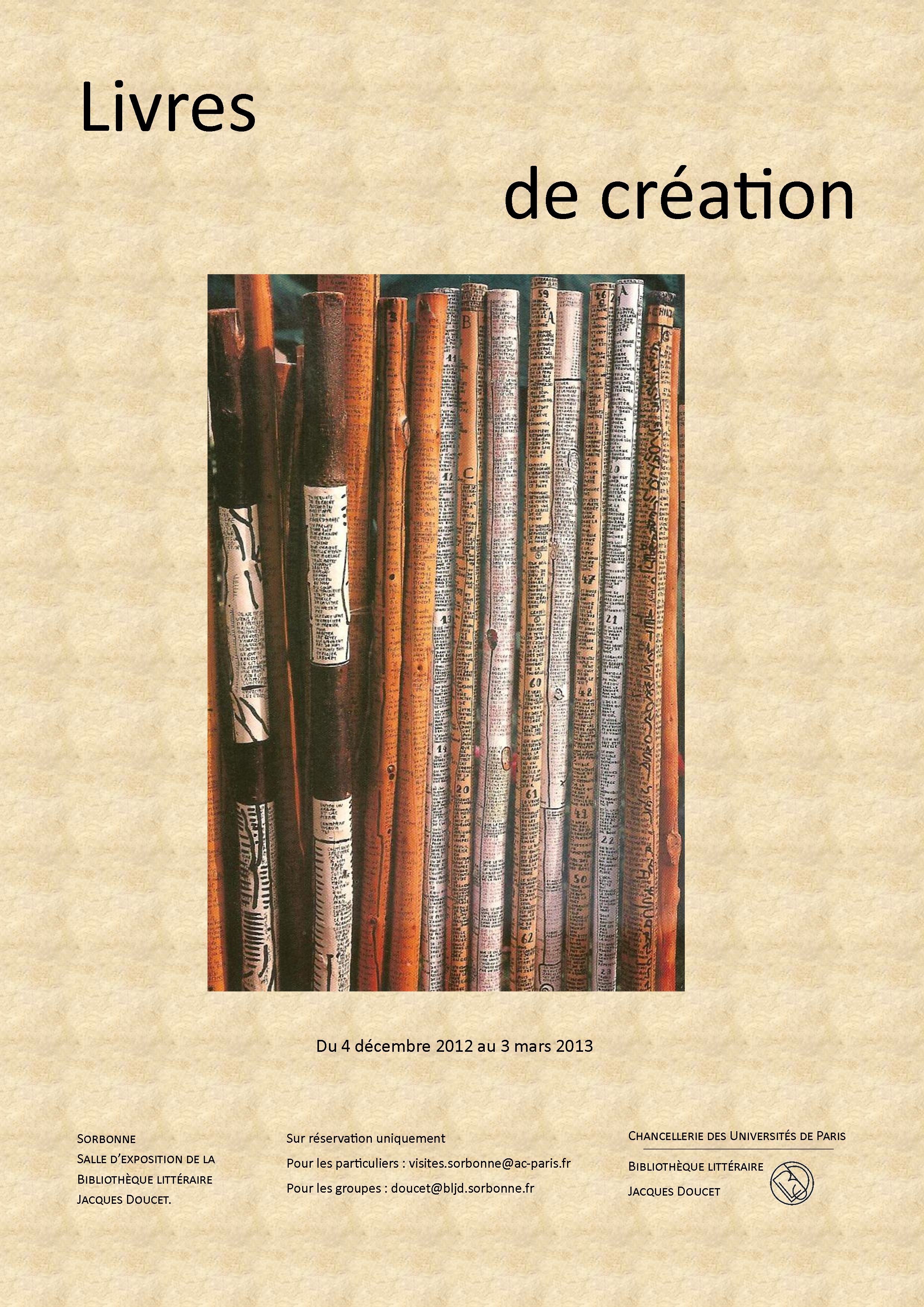 Clôture de l’exposition “Livres de création” : lecture de Serge Pey le jeudi 4 avril à 17h