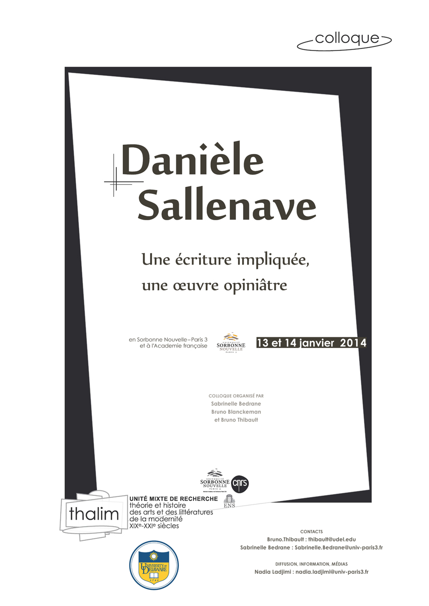 Danièle Sallenave : une écriture impliquée, une oeuvre opiniâtre