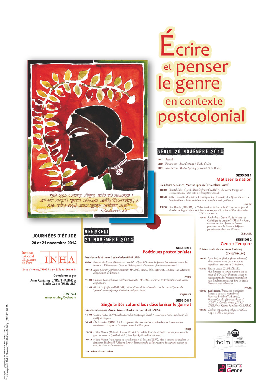 Ecrire et penser le genre en contexte postcolonial