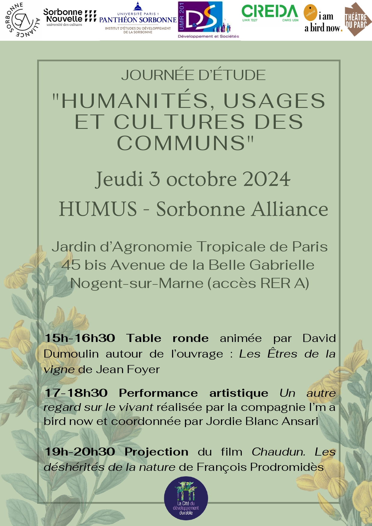 Trois évènements explorant le programme de recherche HUMUS –