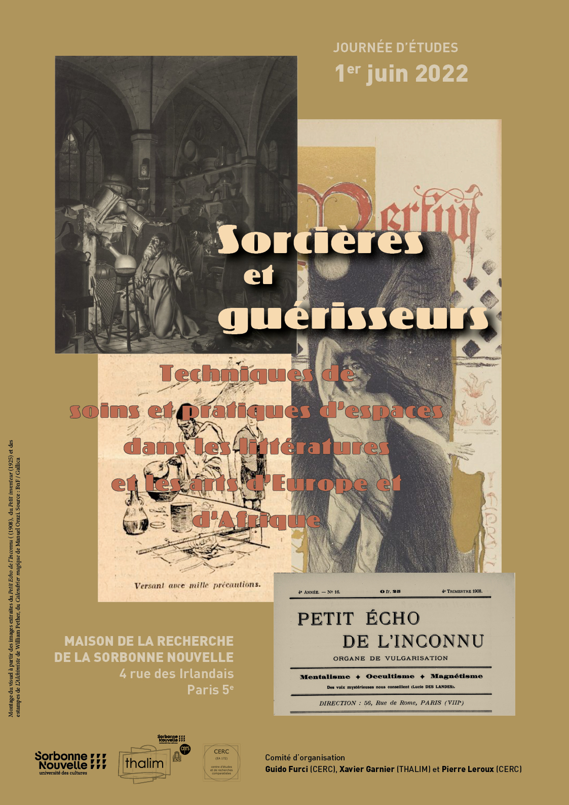 Sorcières/sorciers et guérisseurs/guérisseuses : Techniques de soins et pratiques d’espaces dans les littératures et les arts d’Europe et d’Afrique