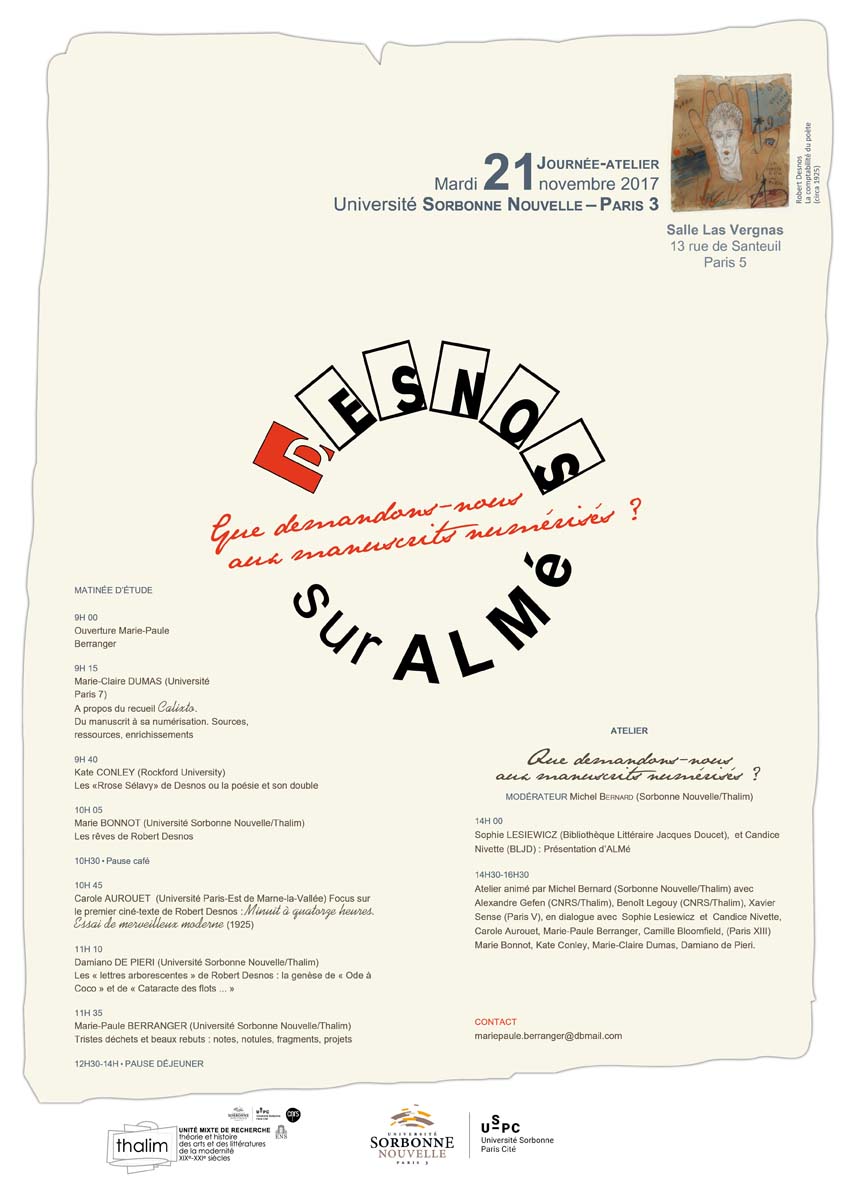 Desnos sur ALMé. Que demandons-nous aux manuscrits numérisés?