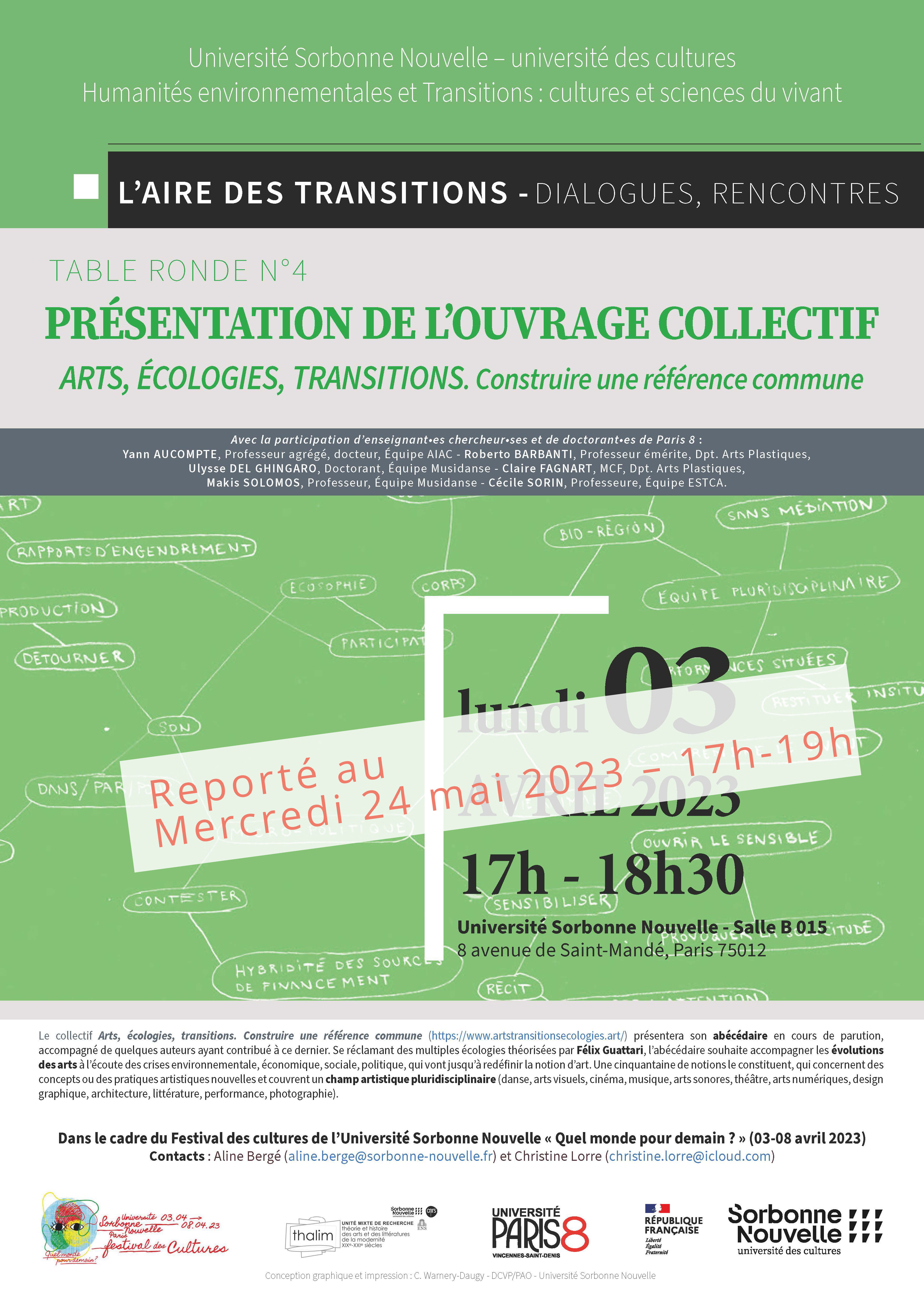 L&rsquo;aire des transitions. Dialogues, rencontres. Table ronde n°4