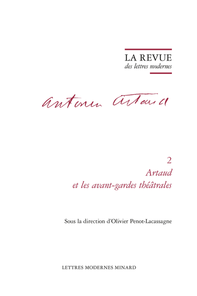 Artaud et les avant-gardes théâtrales