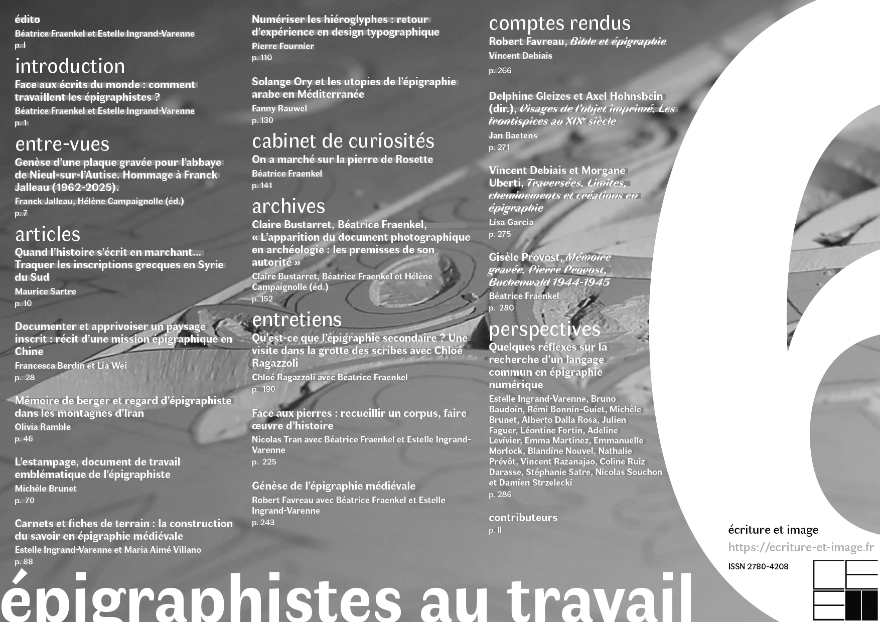 épigraphistes au travail
