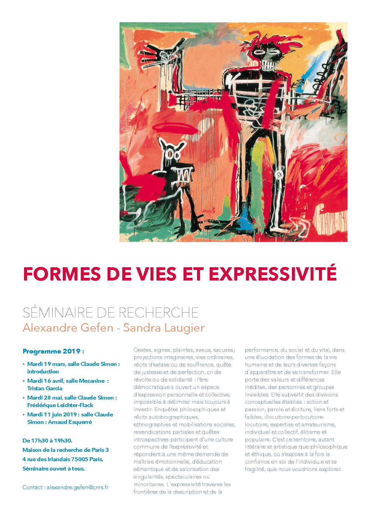 Formes de vies et Expressivité
