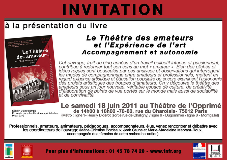 Le Théâtre des amateurs et l’expérience de l’art. Accompagnement et autonomie