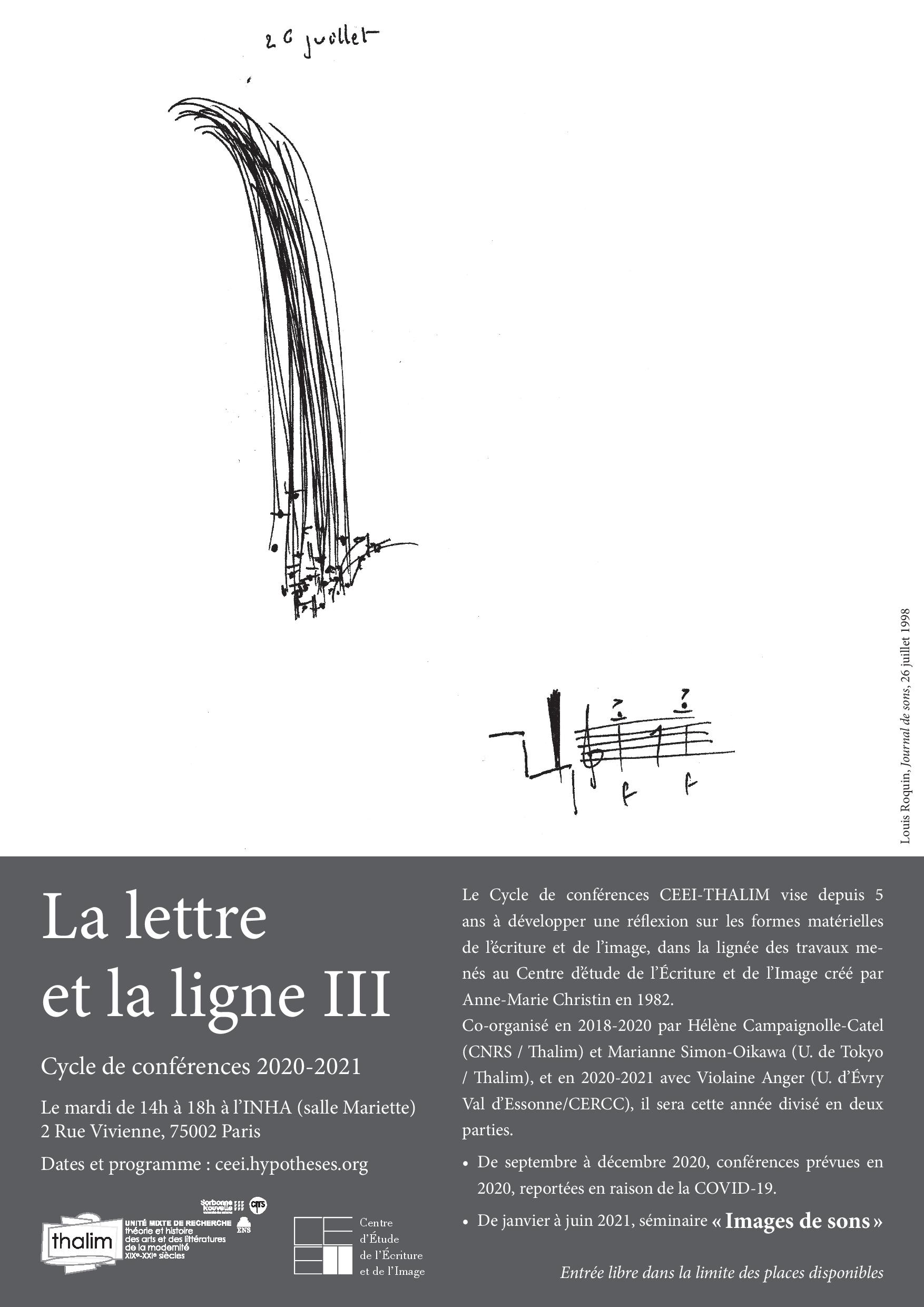 La lettre et la Ligne III (2020-2021)