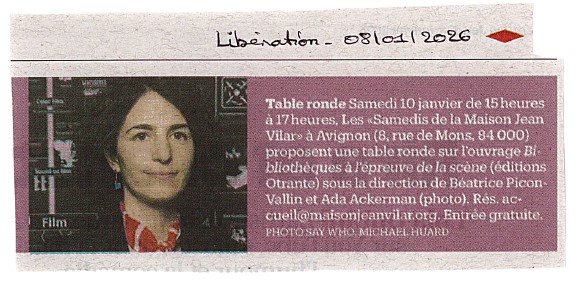 Bibliothèques à l&rsquo;épreuve de la scène